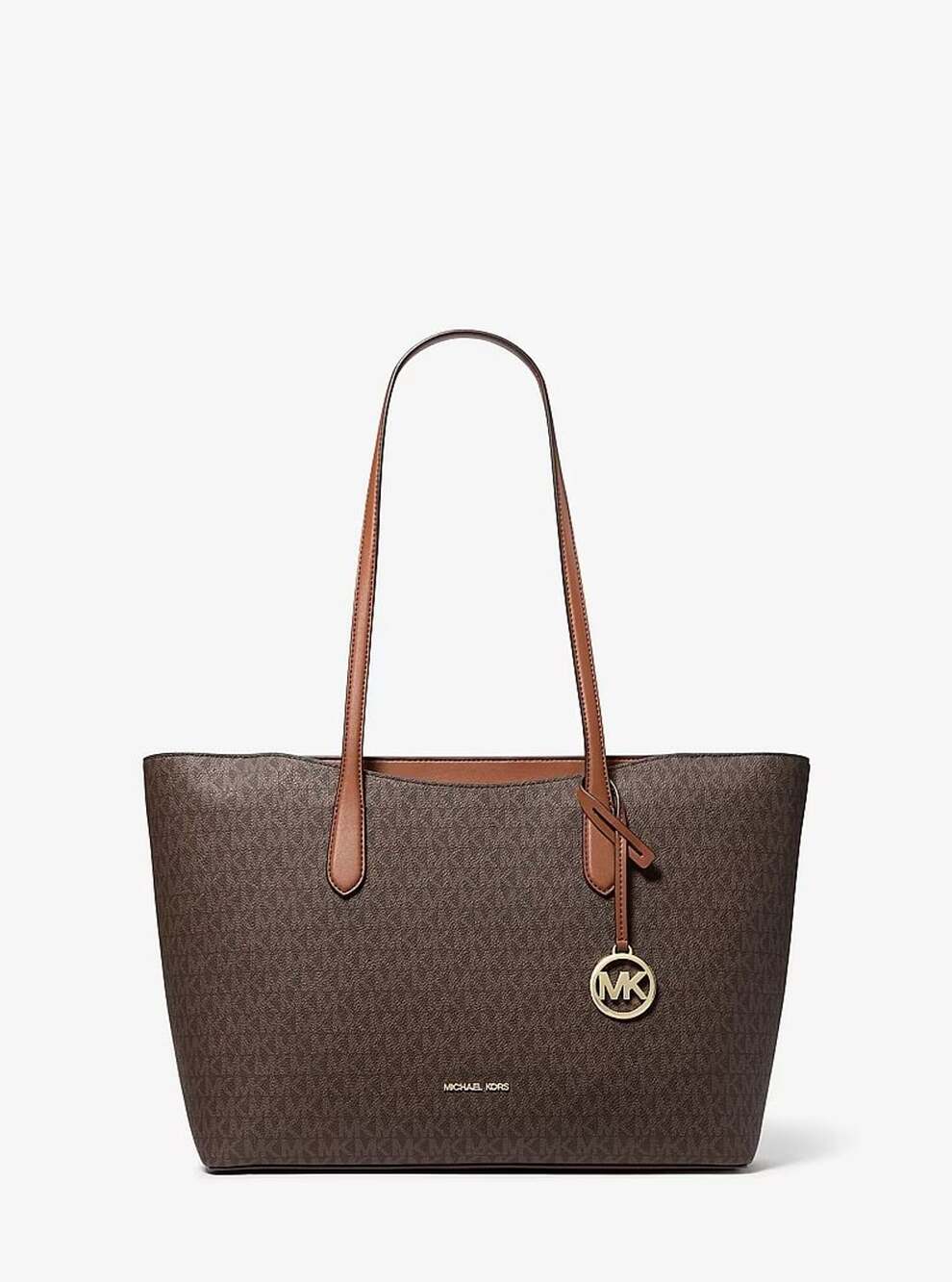 Michael Kors Arden Large Signature Logo Tote Bag Brown